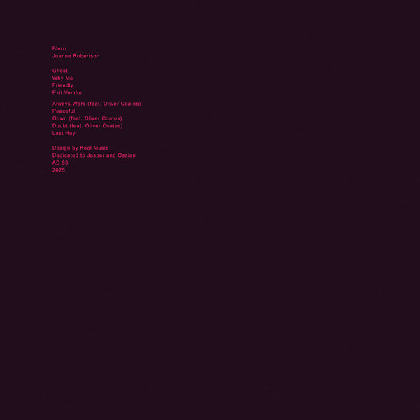Joanne Robertson - Blurr LP
