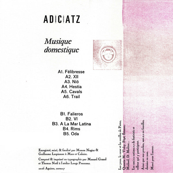 Adiciatz - Musique Domestique LP