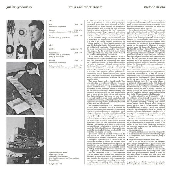 Jan Bruyndonckx - Rails And Other Tracks LP