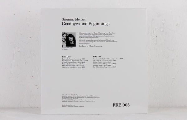 Suzanne Menzel ‎– Goodbyes And Beginnings LP