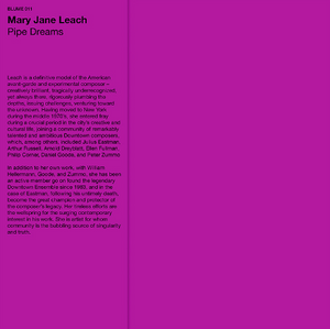 Mary Jane Leach - Pipe Dreams LP