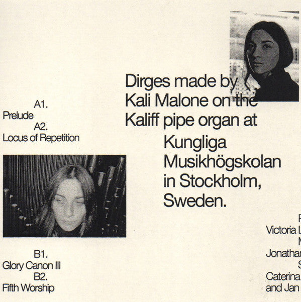 Kali Malone - Organ Dirges 2016-2017 LP