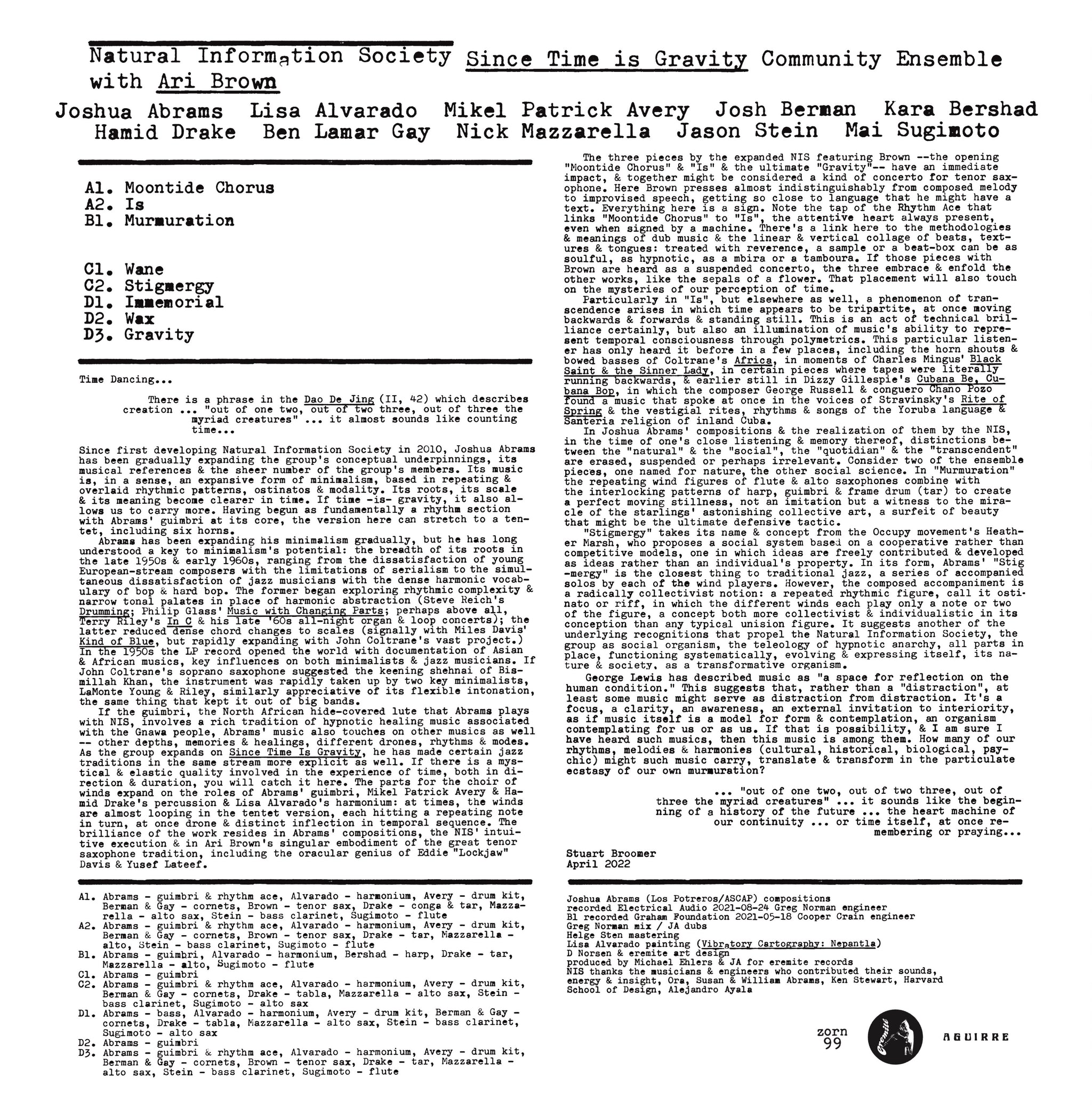 Since Time Is Gravity | Natural Information Society